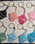Hand Beaded Stingray Keychain