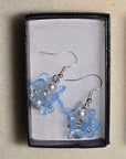 Glass Pearl & Butterfly Earrings