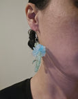 Hoop Flower Earrings
