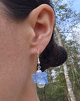 Glass Pearl & Butterfly Earrings