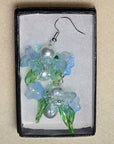 Glass Pearl & Butterfly Earrings
