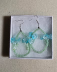 Hoop Flower Earrings