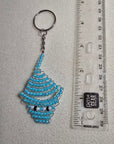 Hand Beaded Stingray Keychain