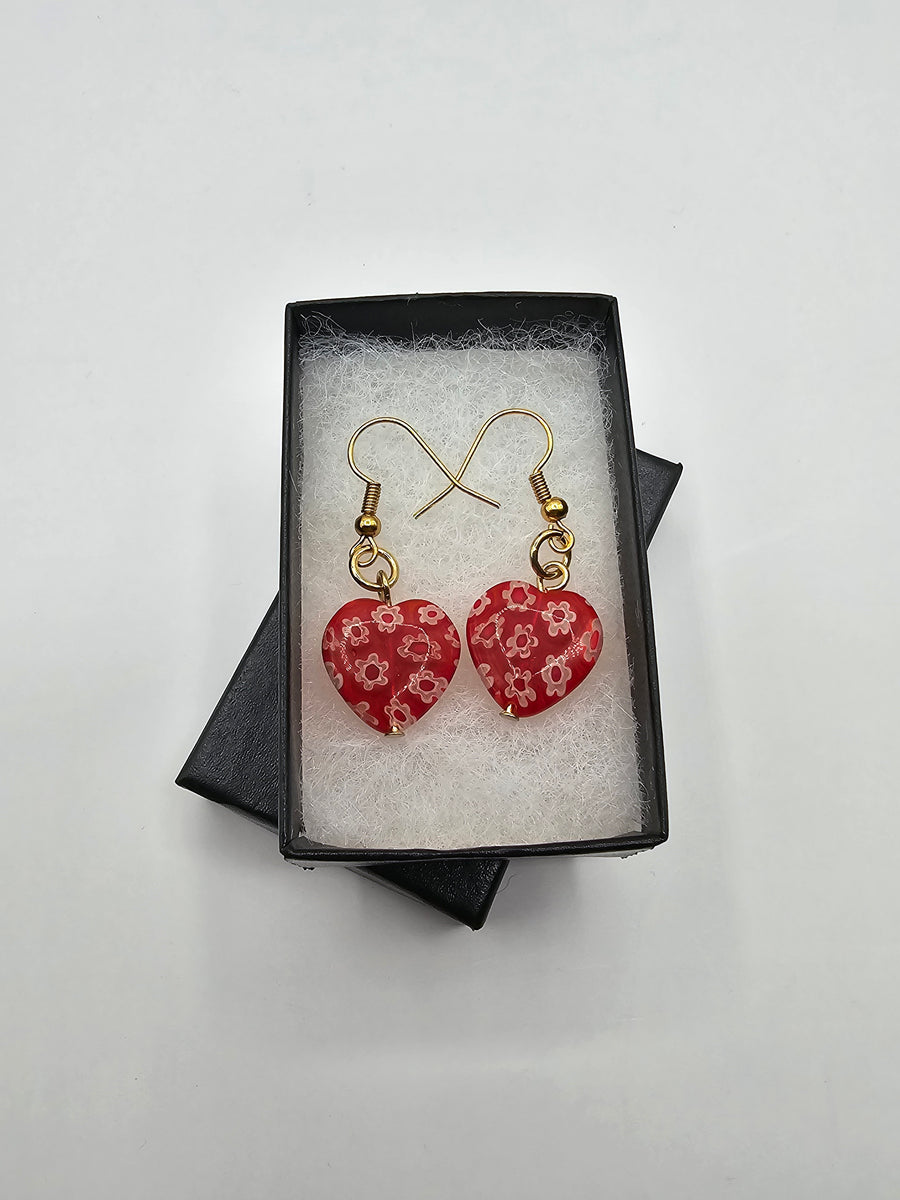 Flower Heart Earrings