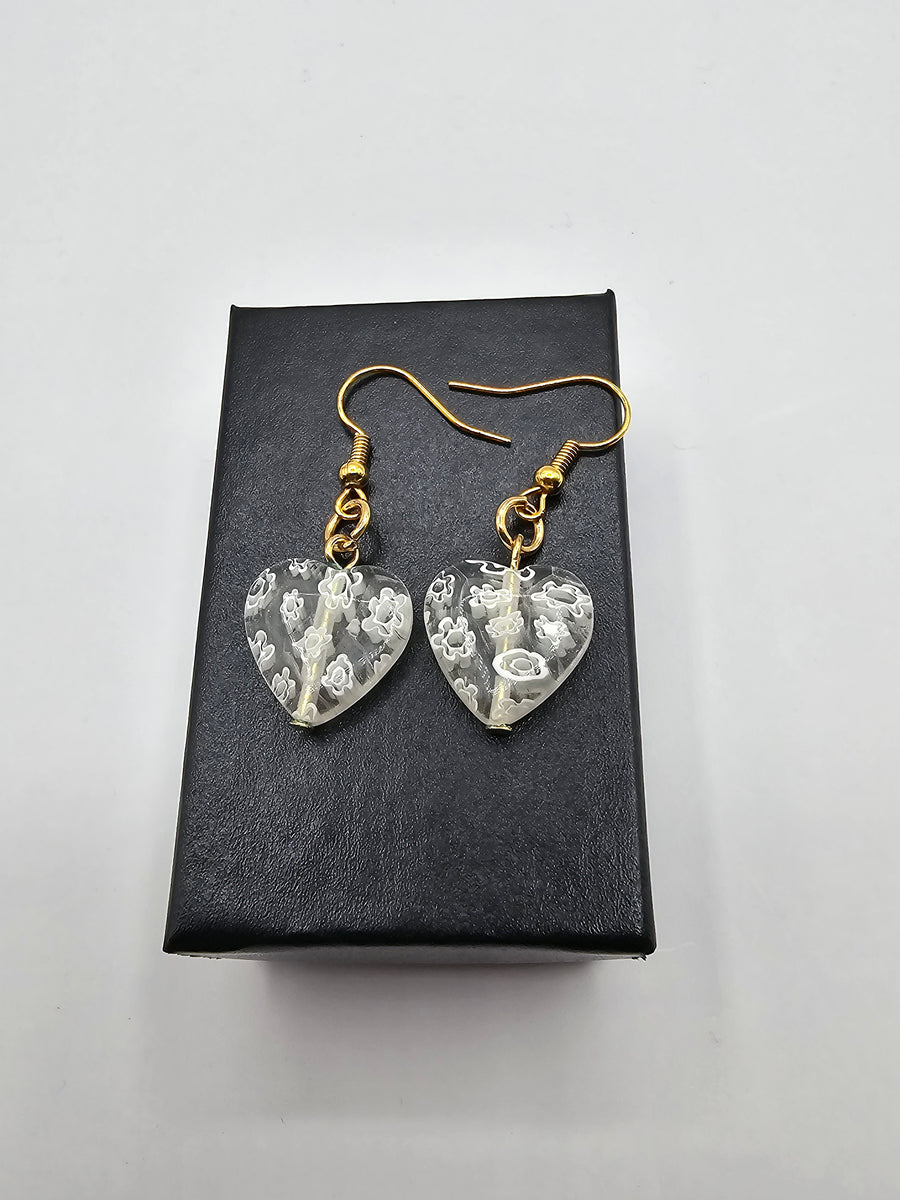 Flower Heart Earrings