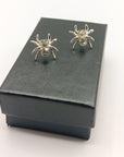 Titanium Plated Spider Stud Earrings