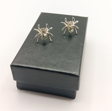 Titanium Plated Spider Stud Earrings