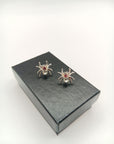 Titanium Plated Spider Stud Earrings