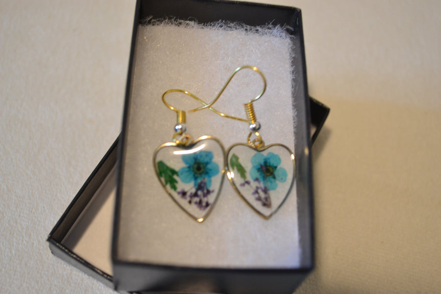 Heart Flower Earrings