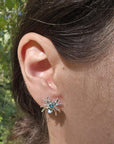 Titanium Plated Spider Stud Earrings