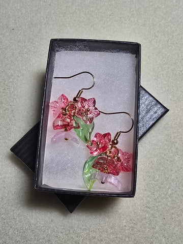 Flowers and Butterfly Earrings