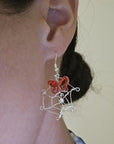 Spiderweb with Butterfly Earrings