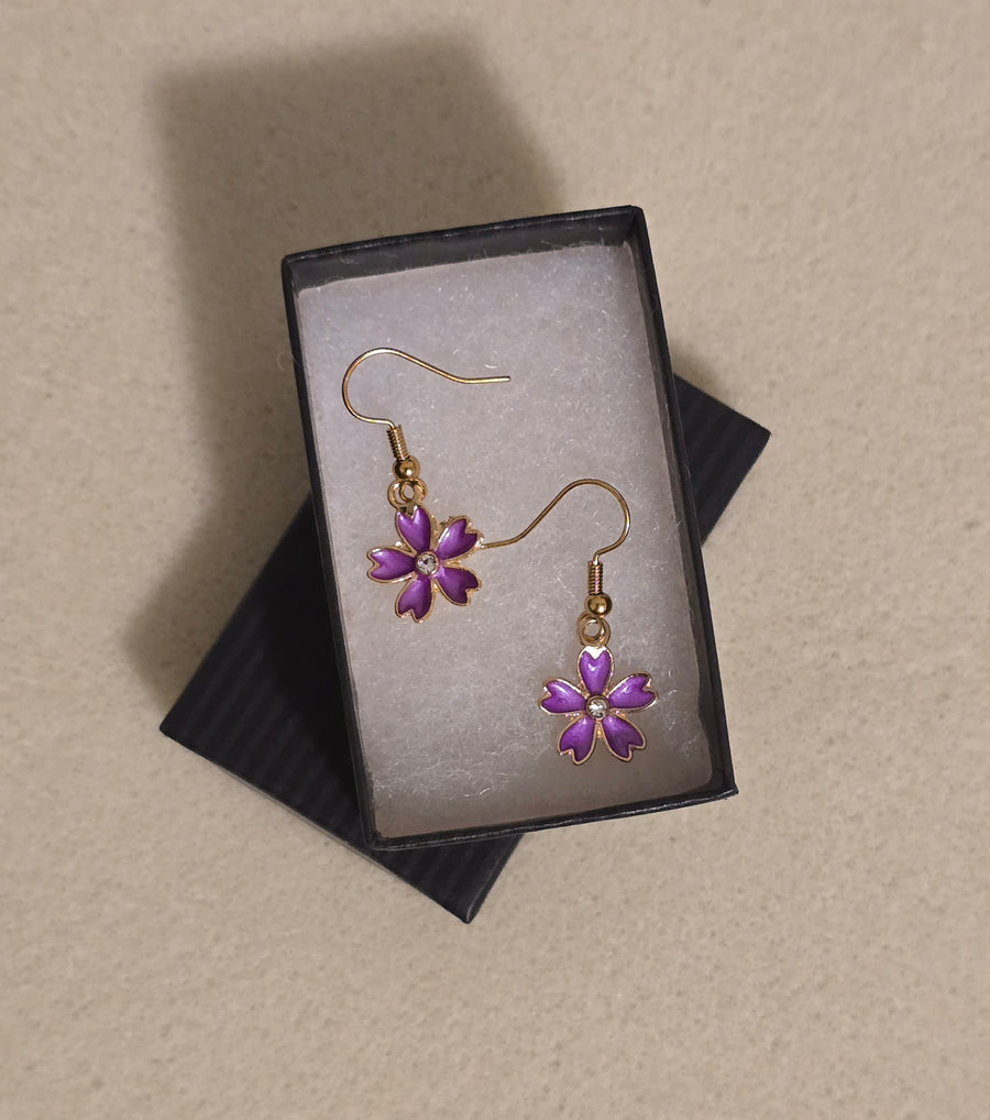 Elegant Sakura Flower Earrings
