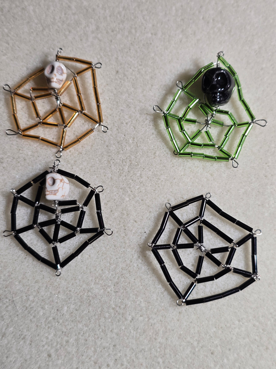 Colored Spiderweb Earrings