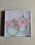 Hoop Flower Earrings