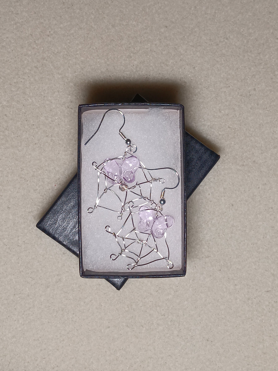Spiderweb with Butterfly Earrings