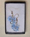 Glass Pearl & Butterfly Earrings