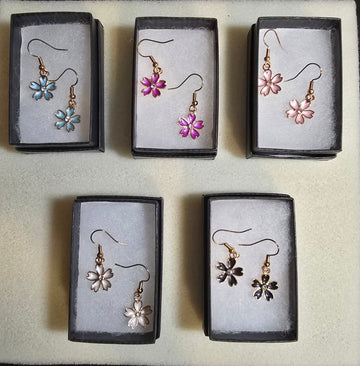 Elegant Sakura Flower Earrings