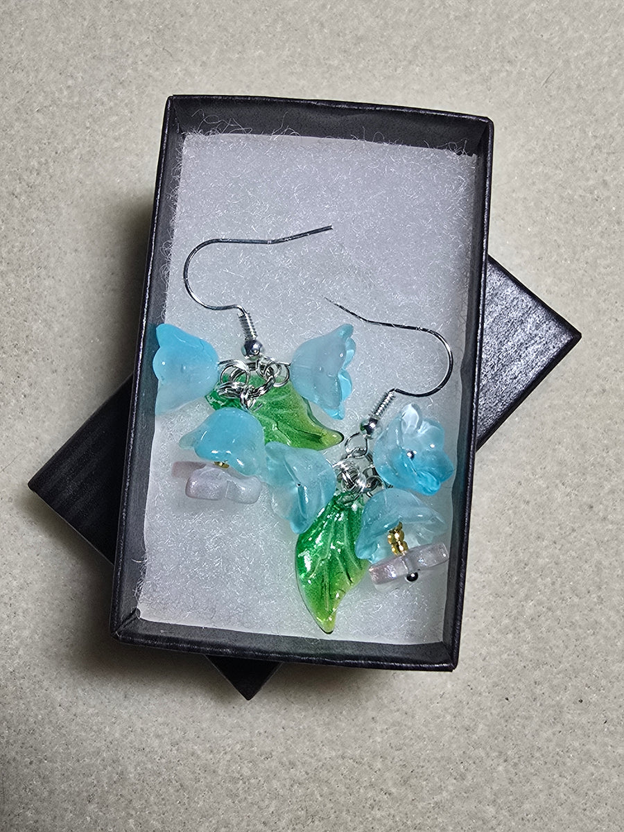 Flowers and Butterfly Earrings