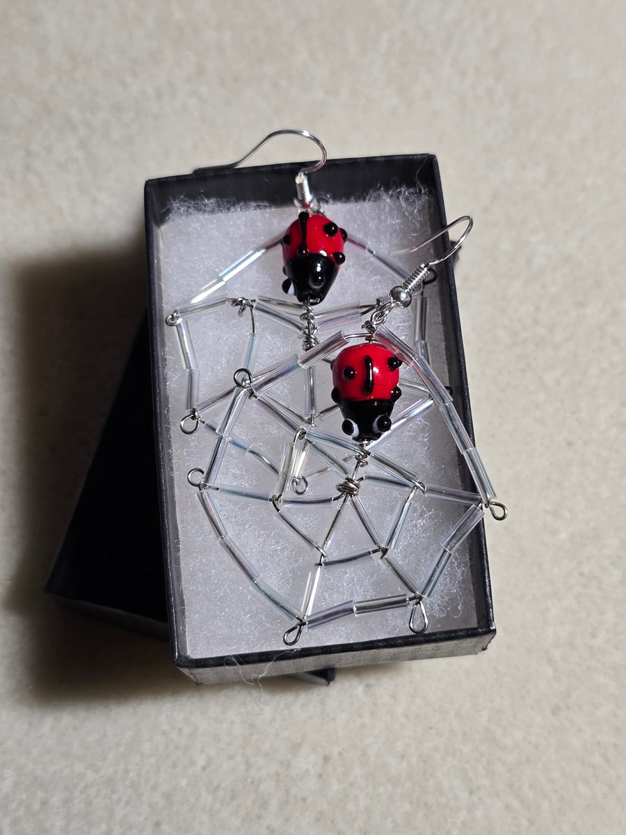 Colored Spiderweb Earrings
