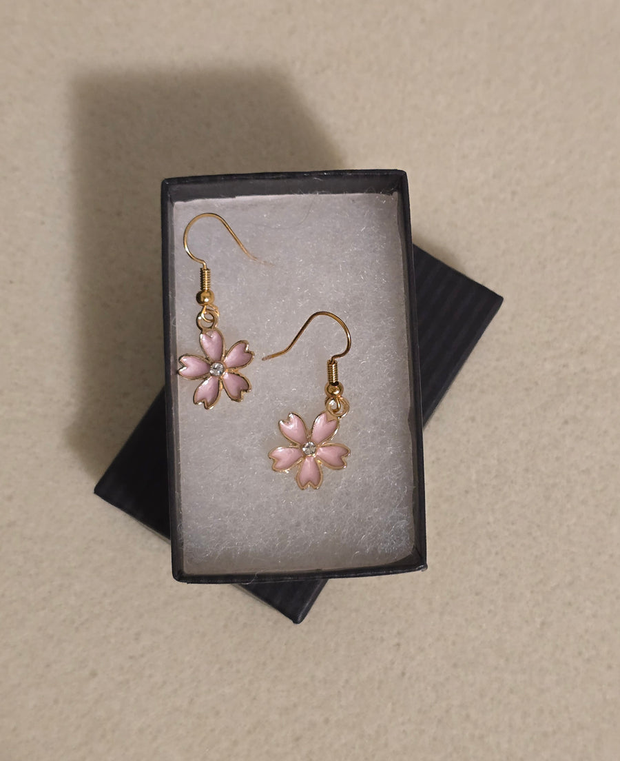 Elegant Sakura Flower Earrings