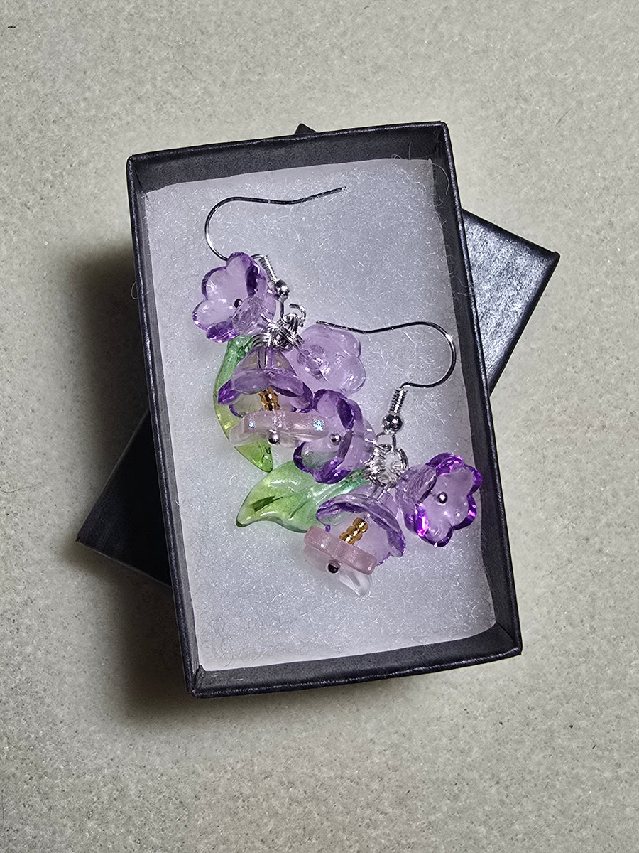 Flowers and Butterfly Earrings